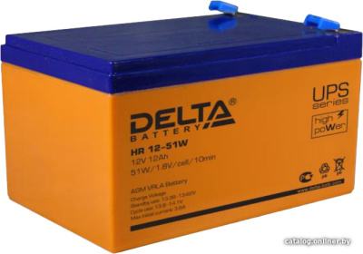 Купить аккумулятор для ибп delta hr 12-51w (12в/12 а·ч) в интернет-магазине X-core.by